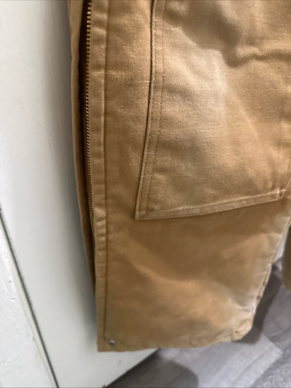 liberty Brown Workwear Bib Overalls with Front Patch Pocket quilted reinforced - Picture 9 of 14